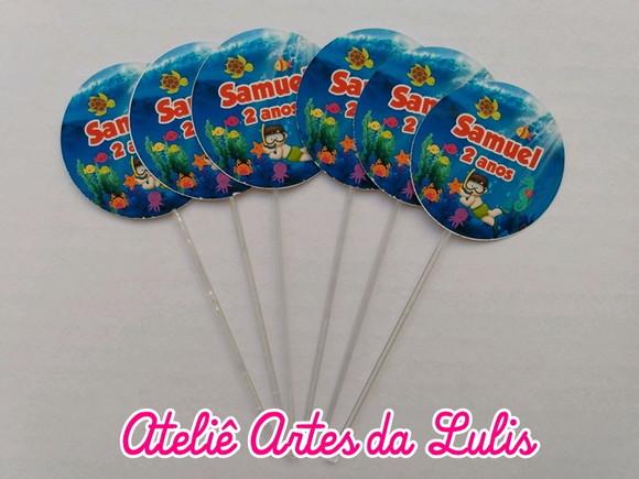 Topper para Docinho Fundo do Mar