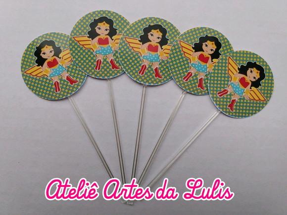 Topper para Docinho Mulher Maravilha Baby