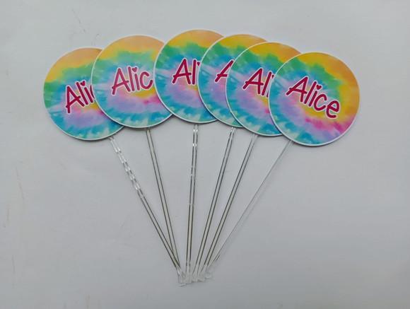 Topper para Docinho Tie Dye
