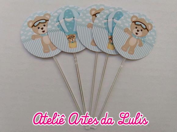 Topper para Docinho Ursinho Baloeiro