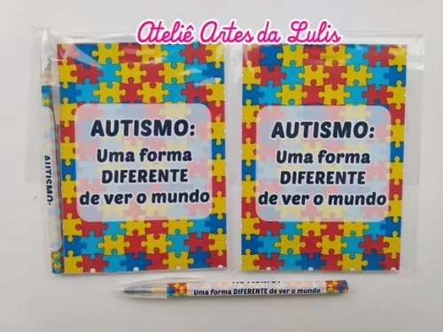 Bloquinho com Caneta Autismo