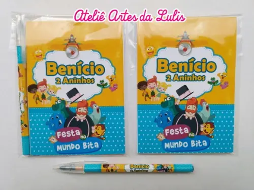 Bloquinho com Caneta Bita