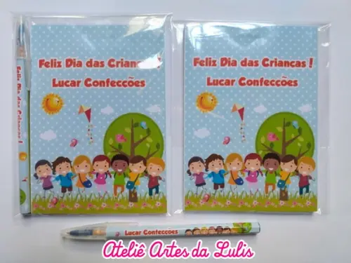 Bloquinho com Caneta Dia das Crianças