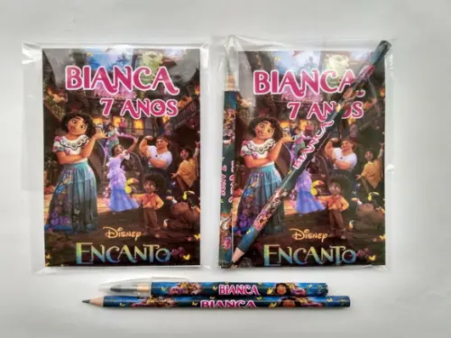 Bloquinho com Caneta e Lápis Encanto