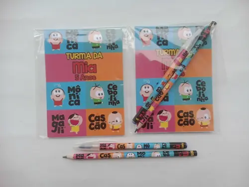 Bloquinho com Caneta e Lápis Turma da Mônica Toy