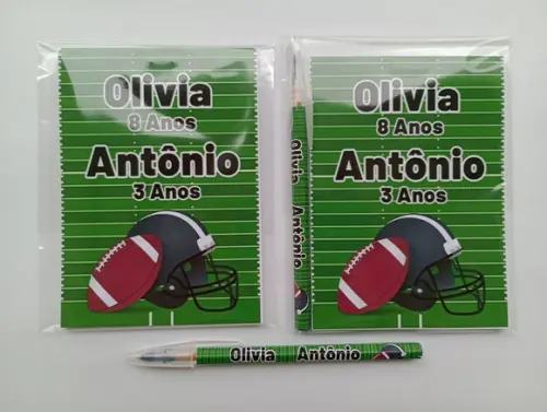 Bloquinho com Caneta Futebol Americano