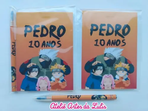 Bloquinho com Caneta Naruto