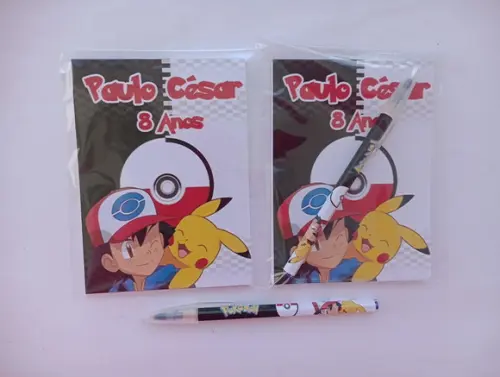 Bloquinho com Caneta Pokémon