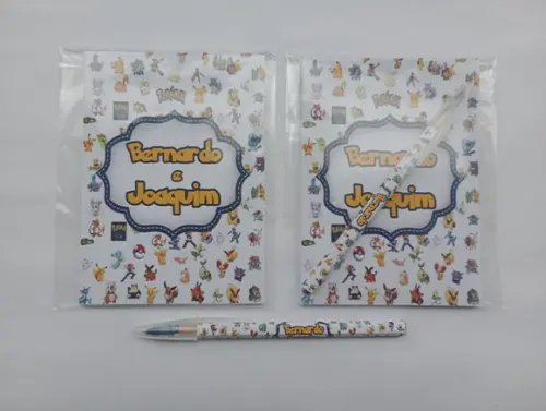 Bloquinho com Caneta Pokémon