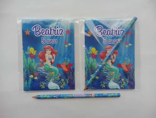 Bloquinho com Lápis a Pequena Sereia