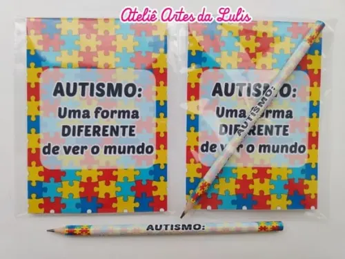 Bloquinho com Lápis Autismo