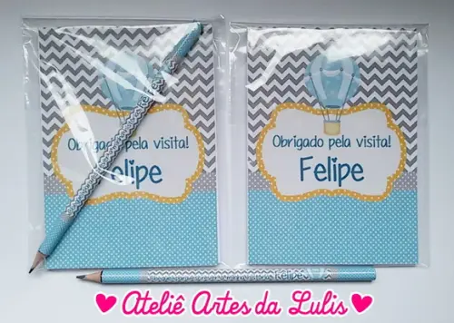 Bloquinho com Lápis Balão