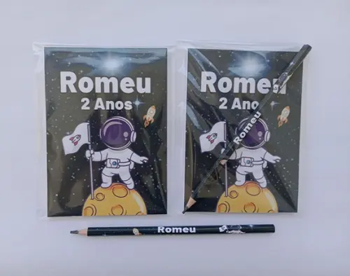 Bloquinho com Lápis Astronauta