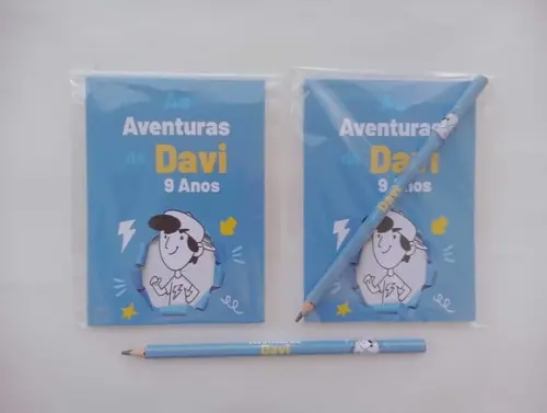 Bloquinho com Lápis as Aventuras de Mike