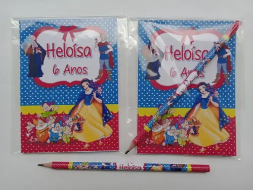Bloquinho Com Lápis Branca De Neve