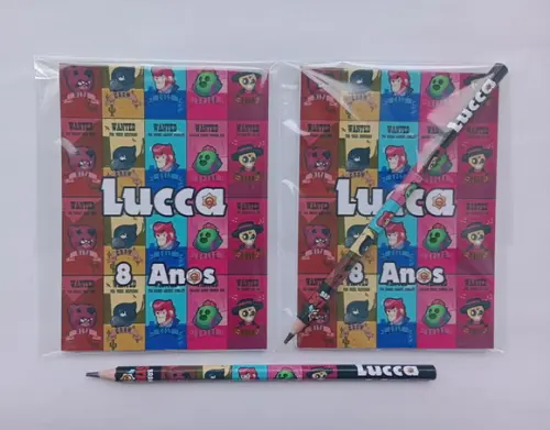 Bloquinho com Lápis Brawl Stars