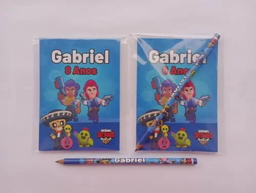 Bloquinho com Lápis Brawl Stars