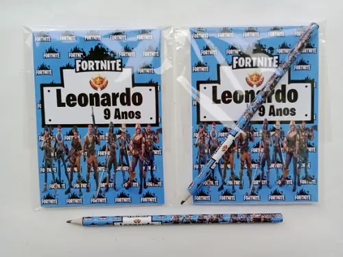 Bloquinho com Lápis Fortnite