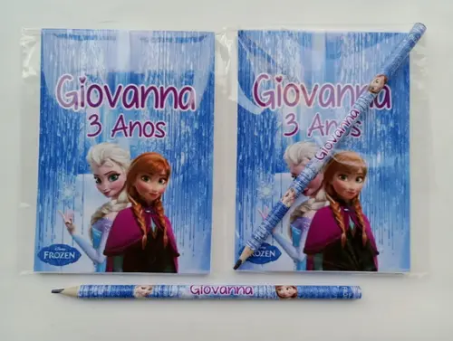 Bloquinho com Lápis Frozen