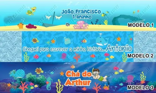 Bloquinho com Lápis Fundo do Mar
