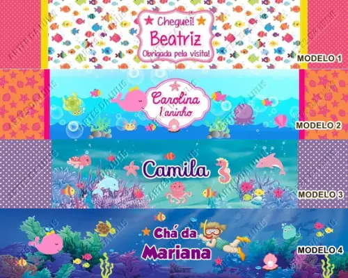Bloquinho com Lápis Fundo do Mar