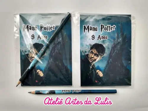 Bloquinho com Lápis Harry Potter