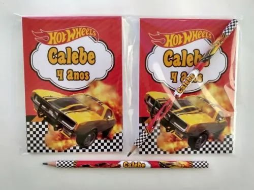 Bloquinho com Lápis Hotweels