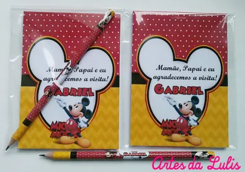 Bloquinho com Lápis Mickey