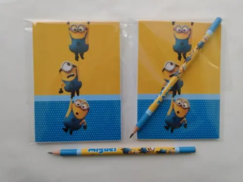 Bloquinho com Lápis Minions