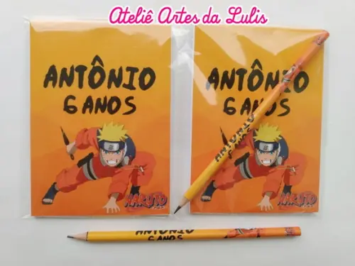 Bloquinho com Lápis Naruto