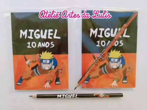 Bloquinho com Lápis Naruto