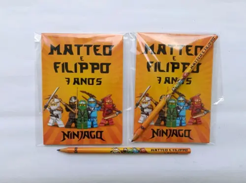 Bloquinho com Lápis Ninjago