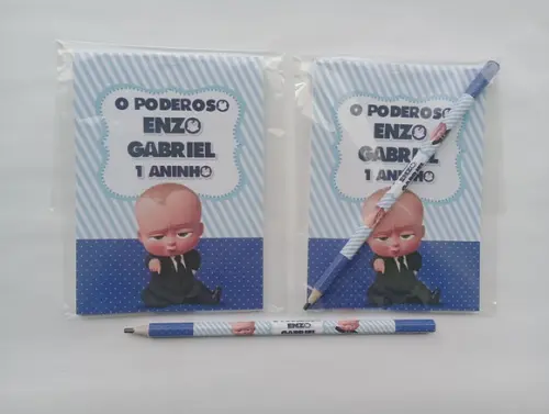 Bloquinho com Lápis O Poderoso Chefinho