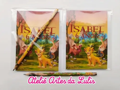Bloquinho com Lápis O Rei Leão