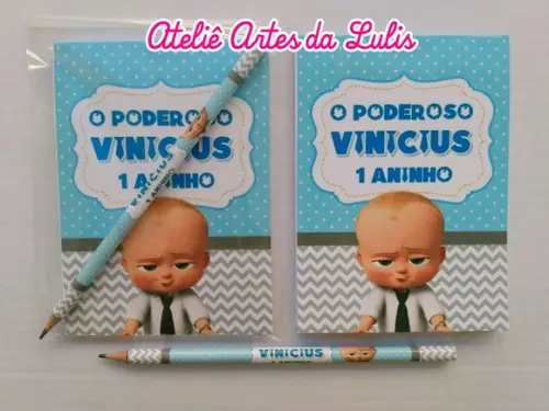 Bloquinho com Lápis O Poderoso Chefinho