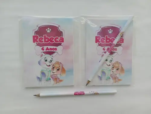 Bloquinho com Lápis Patrulha Canina Aquarela