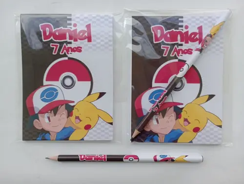 Bloquinho com Lápis Pokémon