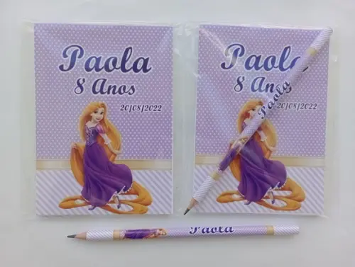 Bloquinho Com Lápis Rapunzel