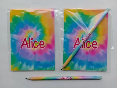 Bloquinho Com Lápis Tie Dye