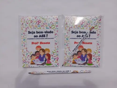Bloquinho com Lápis Volta as Aulas