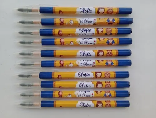 Caneta Personalizada a Bela e a Fera Baby