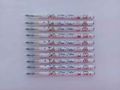 Caneta Personalizada Boas Festas Aquarela