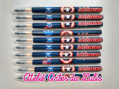 Caneta Personalizada Capitão América Baby