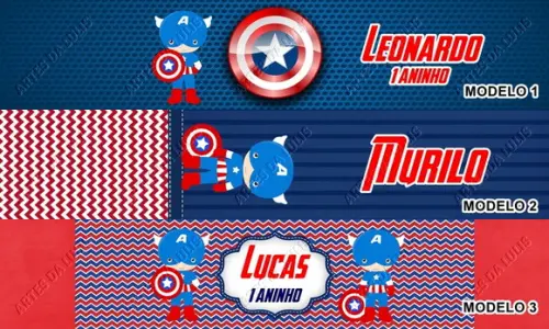 Caneta Personalizada Capitão América Baby