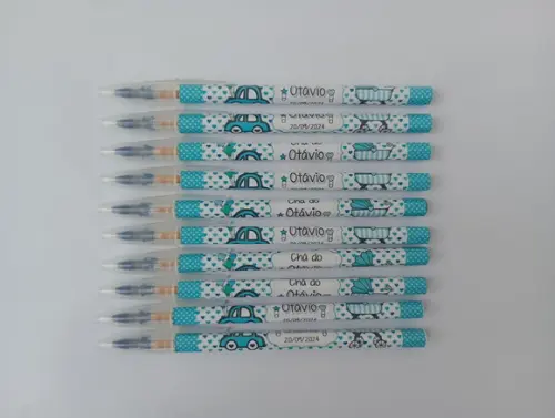 Caneta Personalizada Chá de Fraldas Menino