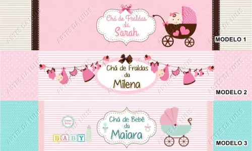 Caneta Personalizada Chá de Fraldas Menina