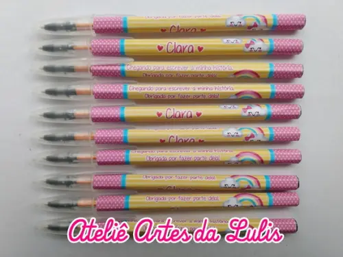 Caneta Personalizada Chuva de Amor Menina