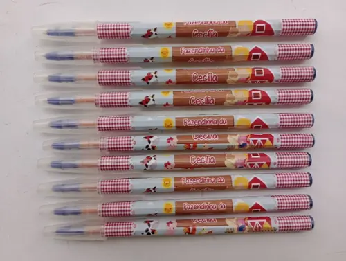Caneta Personalizada Fazendinha Menina