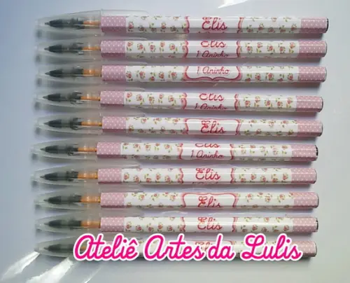 Caneta Personalizada Floral