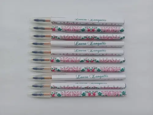 Caneta Personalizada Flores